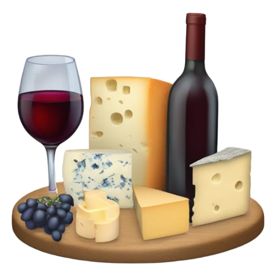Cup of wine and cheese sticker