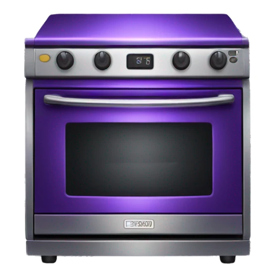 Realistic Metallic royal purple oven isolated.  sticker