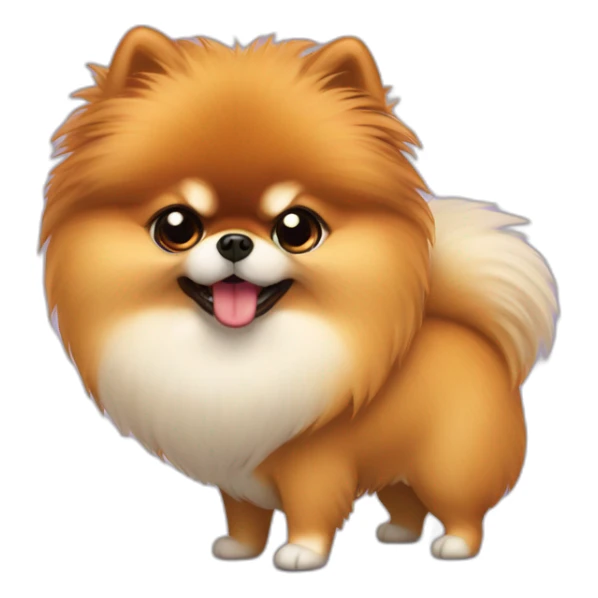  pomeranian lulu angry with head red sticker