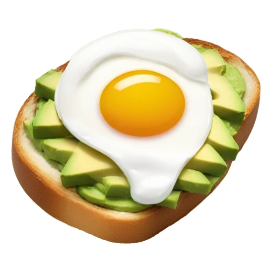 avocado toast with a poached egg sticker