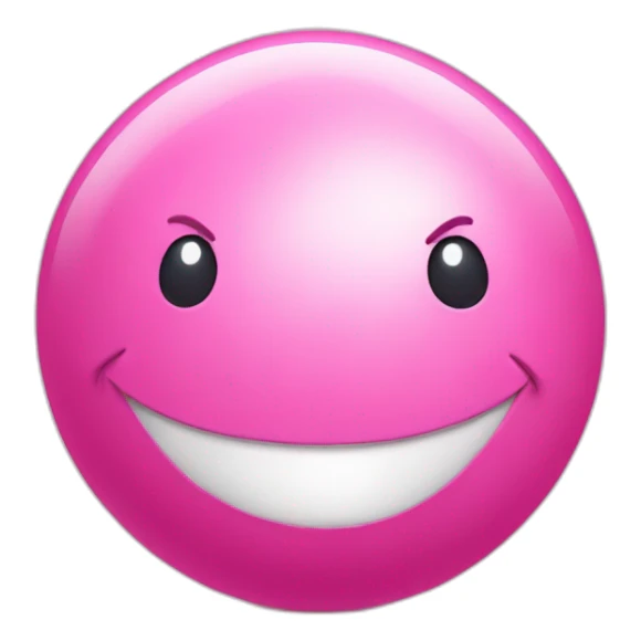 pink ball character no mouth and big ribbon sticker