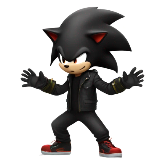 Shadow the hedgehog holding hands with Keanu reeves  sticker