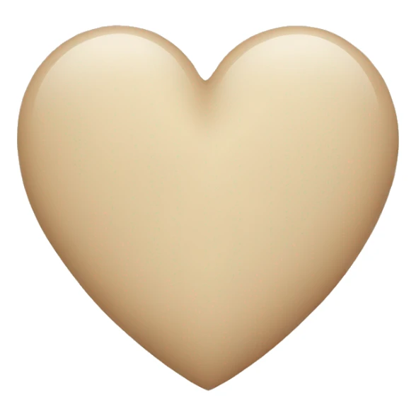 Beige heart sticker