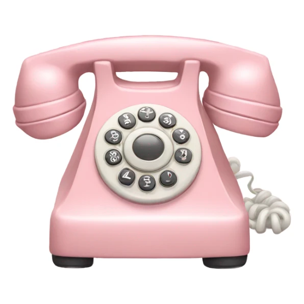 light pink Vintage Phone  sticker