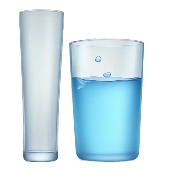 glass of water and empty glass together sticker