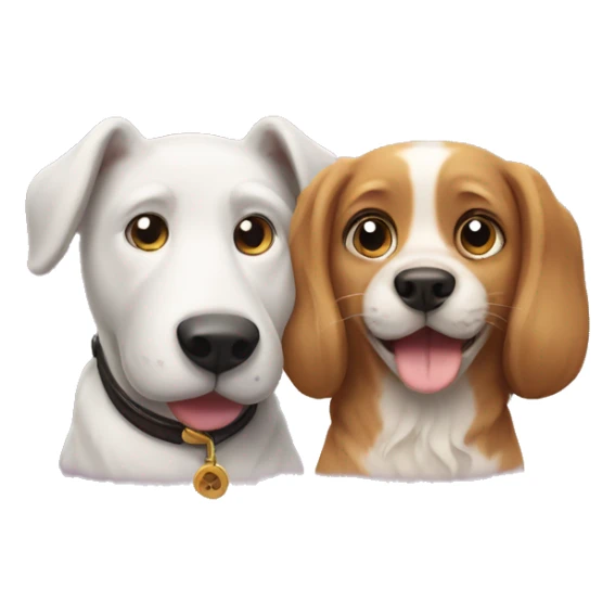 Cat and dog happy sticker