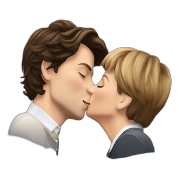 Angela merkel kiss Harry Styles sticker