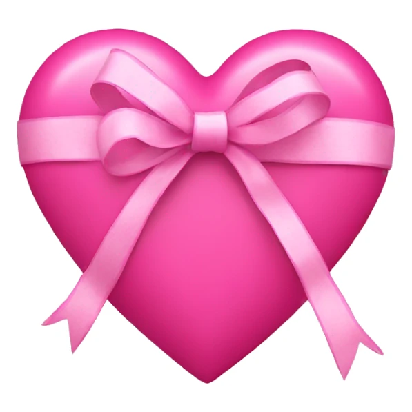 Pink heart with ribbons  sticker