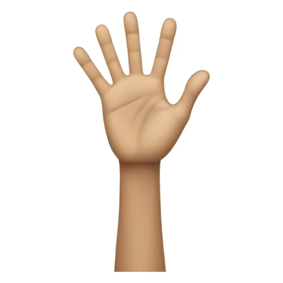 raised hand but the right hand instead of left  sticker