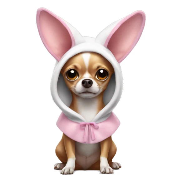 chihuahua in bunny costume  sticker