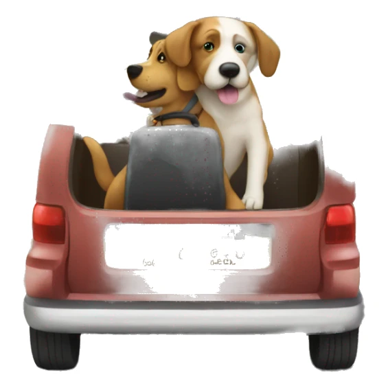 person hitch a ride dog sticker