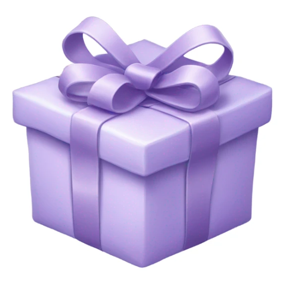 Lilac gift with a white ribbon sticker