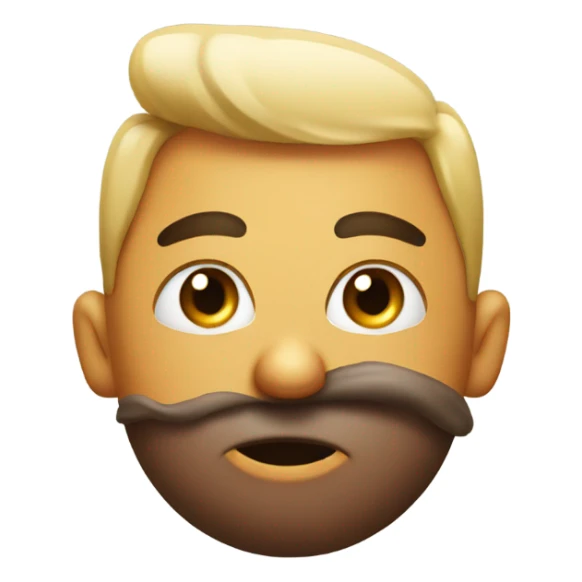 Eyebrow raised emoji taking a poop sticker