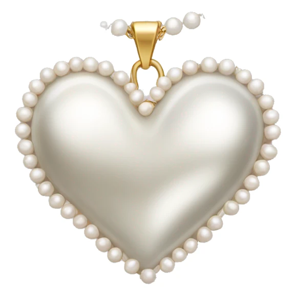 Pearl necklace heart sticker