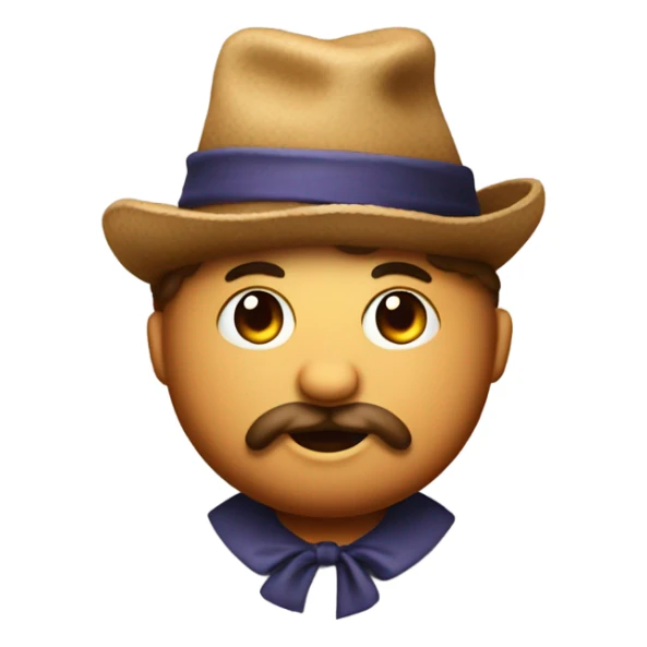 Fat meatball with bangs and a hat wearing an R on it  sticker