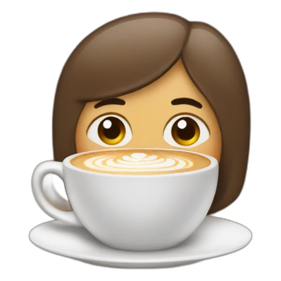 A person hugging a cup of cappuccino  sticker