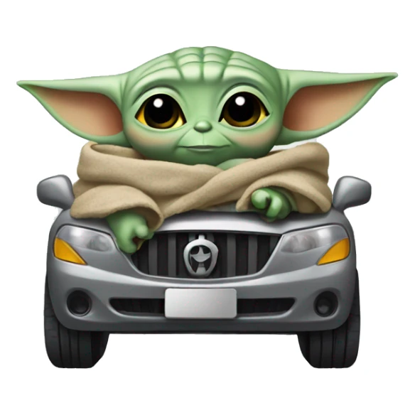 baby yoda car reparing sticker