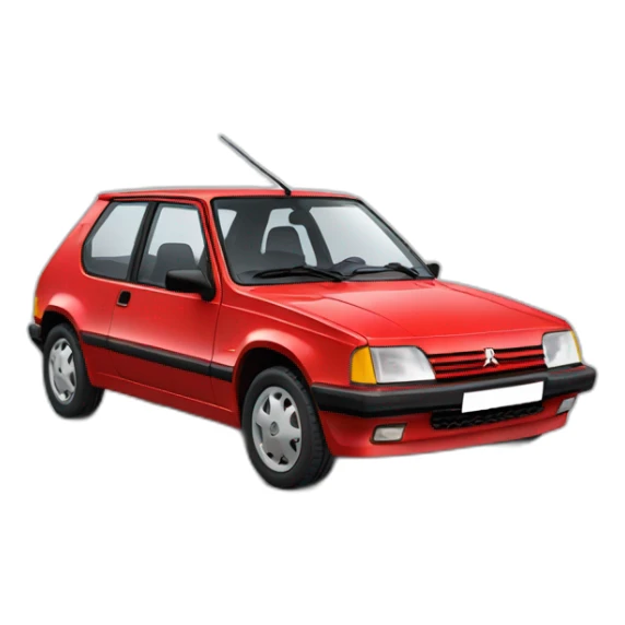 peugeot 205 red car sticker