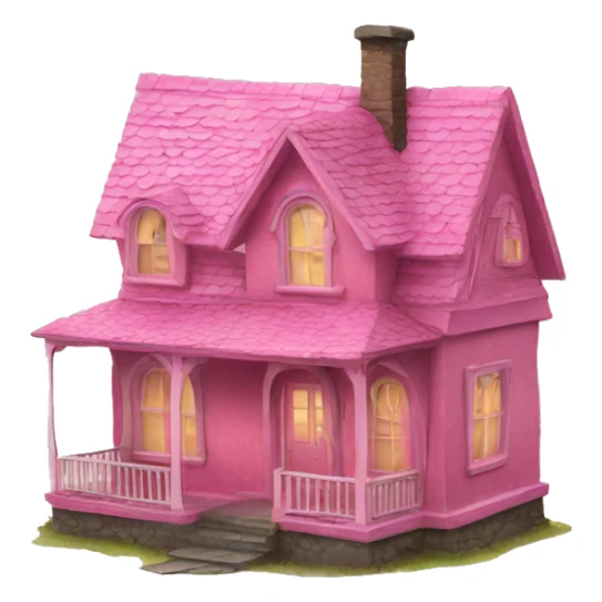 pink coraline house sticker