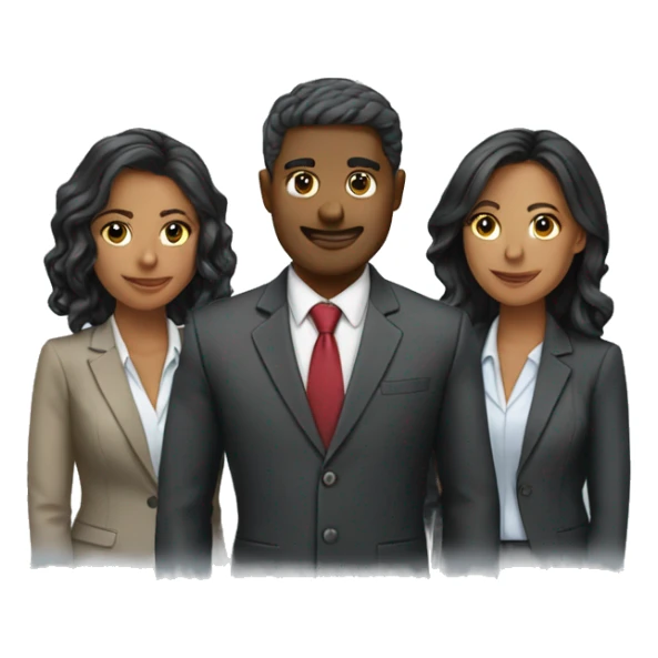 business team of 3  sticker