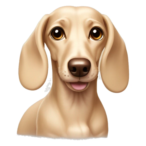 cream dachshund with brown eyes sticker