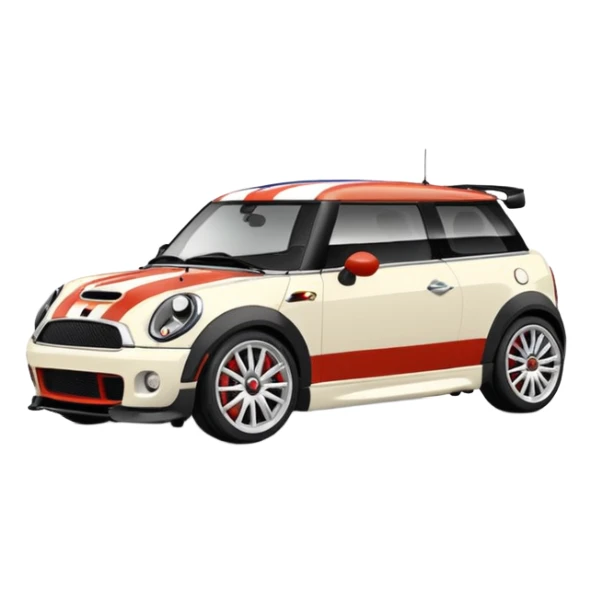 mini cooper R56 papper white JCW tricolor cat sticker