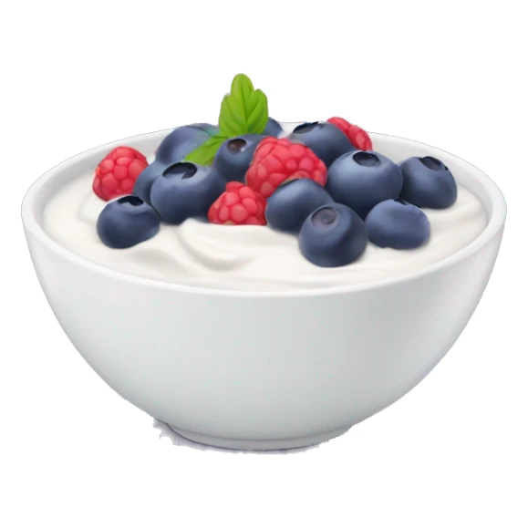 yogurt bowl with blue berries sticker