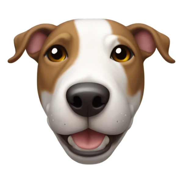 Bull terrier black head and brown brown round under the eyes sticker