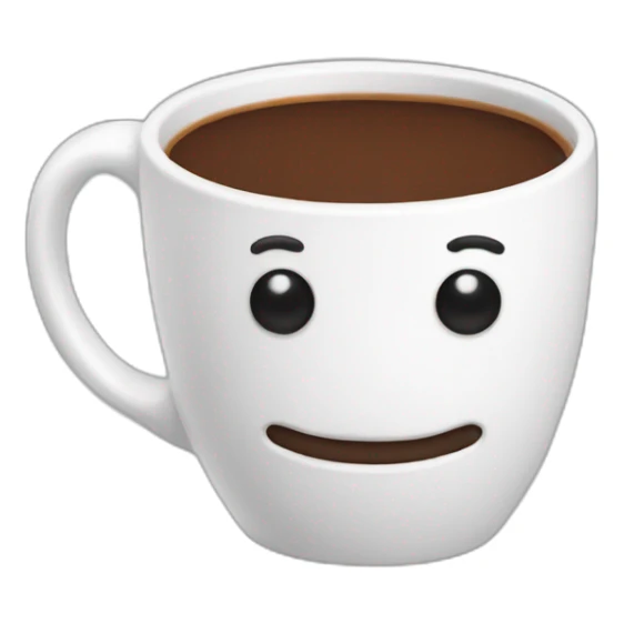 white mug of drinking chocolate sticker