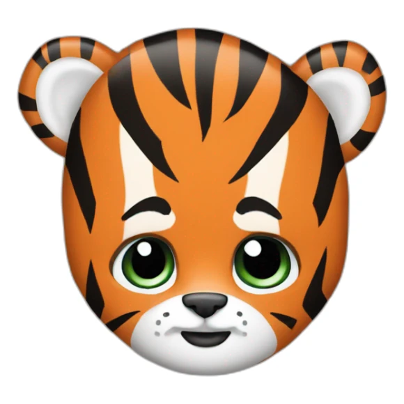 tiger dressed as joe burrow in bengals jersey sticker