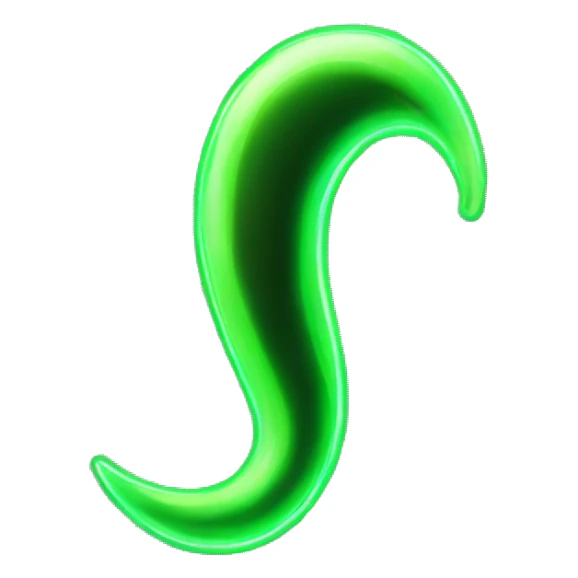 Green neon tail sticker