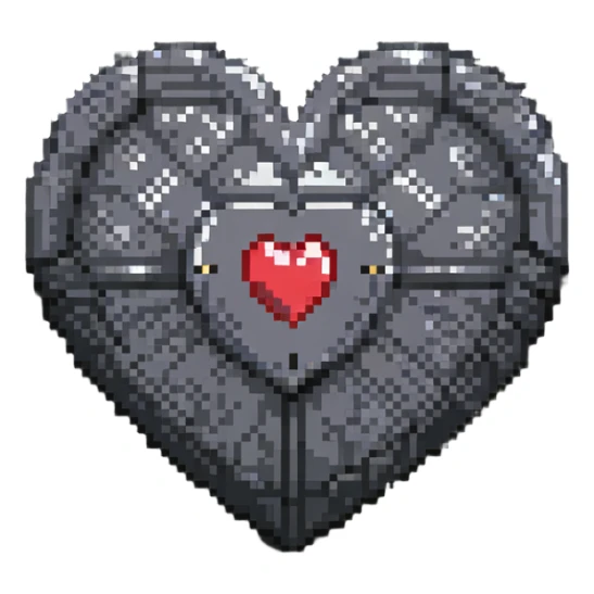 pixel heart sticker