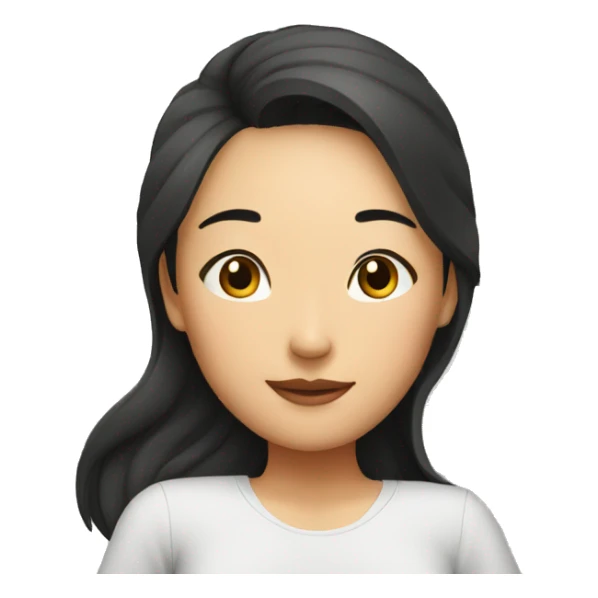 Asian girl relaxing in hotel sticker