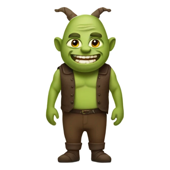 Search emoji shrek green sticker
