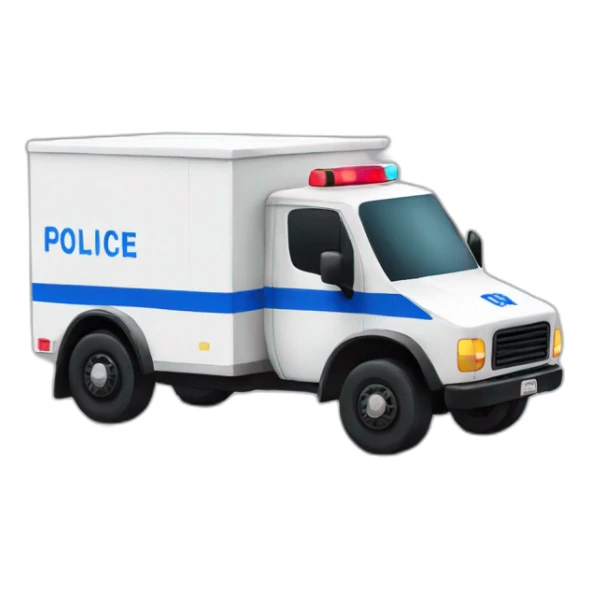 camion de police sticker