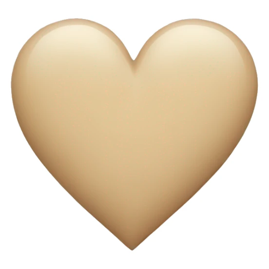 Beige heart  sticker