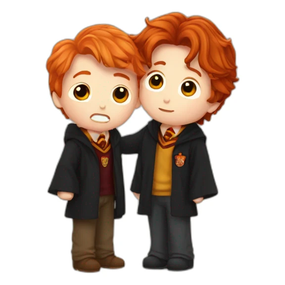 Harry potter kissing Ronald Weasley sticker