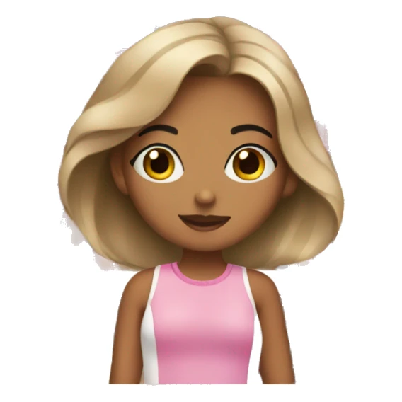 Girl shopping at makeup store sticker