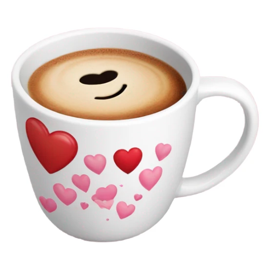 Valentines coffee mug sticker
