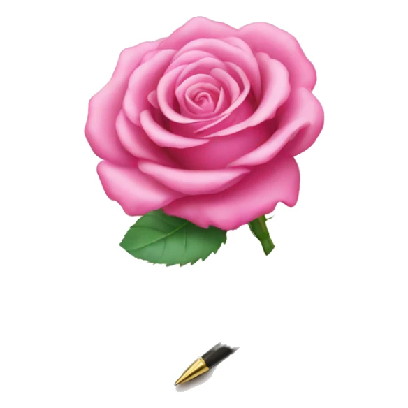 Pink rose thank you card sticker