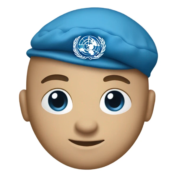 United Nations blue beret emoji sticker