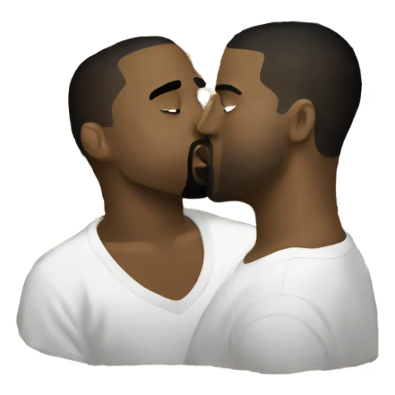 kanye west kissing kanye west sticker