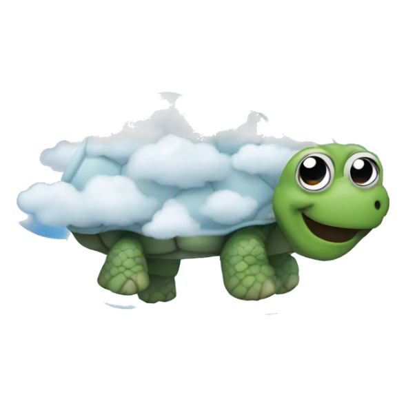 Turtle shape cloud sticker