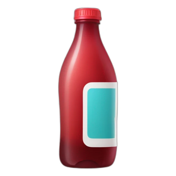 The half of a plastic bottle cut in half containing a reddish beverage with wine in it sticker