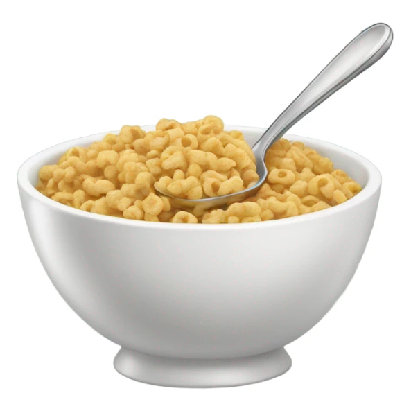 A bowl of cereal and a spoon sticker