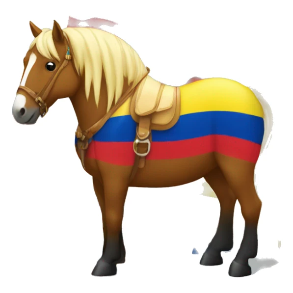 Caballo Del Color de la Bandera de colombia sticker