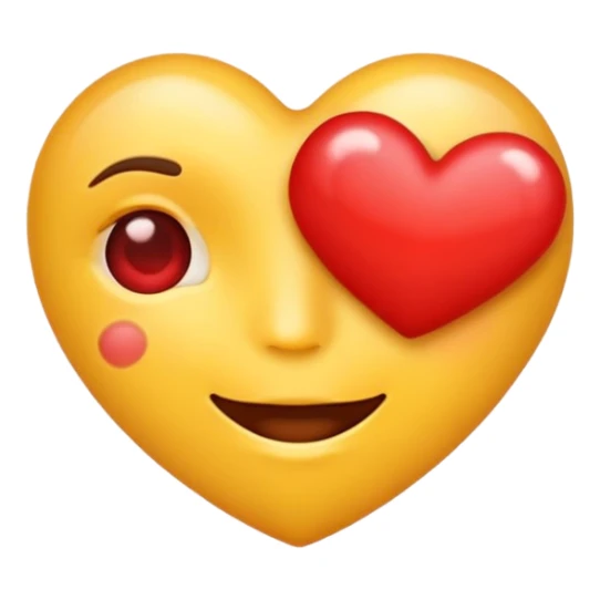 Kissing emoji and Heart eyes sticker