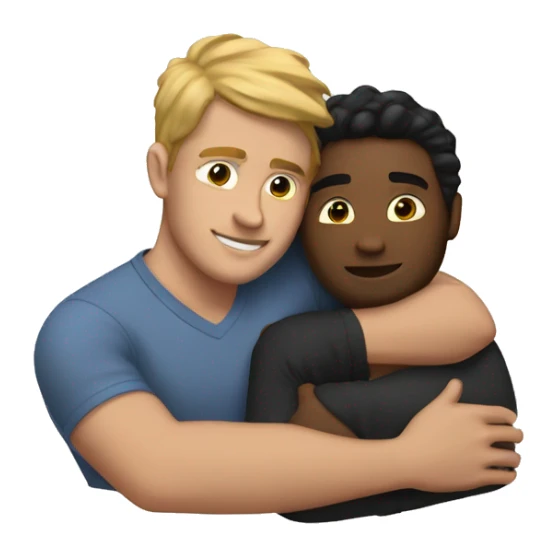 me and my boyfriend hugging on bed sticker