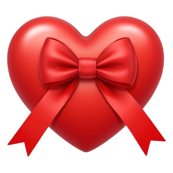 heart with bow sticker