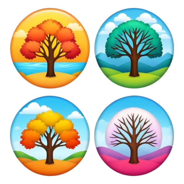 Four seasons in one circle for 'What Makes You Beautiful' by One Direction sticker